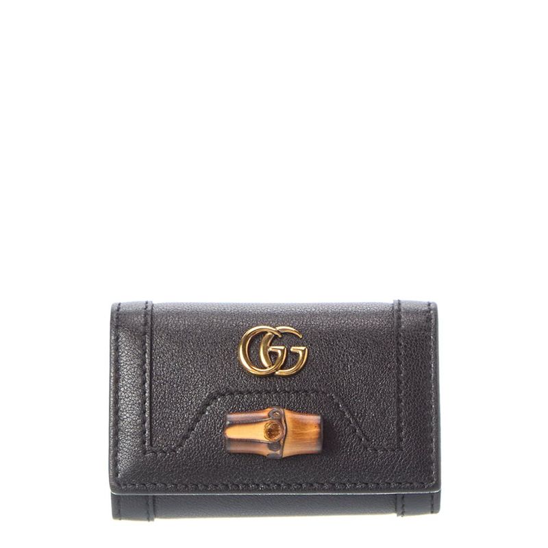 Gucci Diana Leather Key Holder, Black